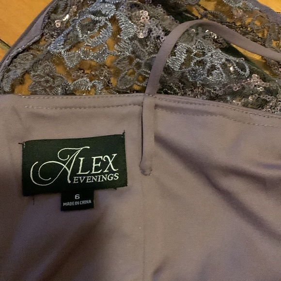 Alex Evenings lilac/purple sequined cocktail dress size 6 - Picture 6 of 10